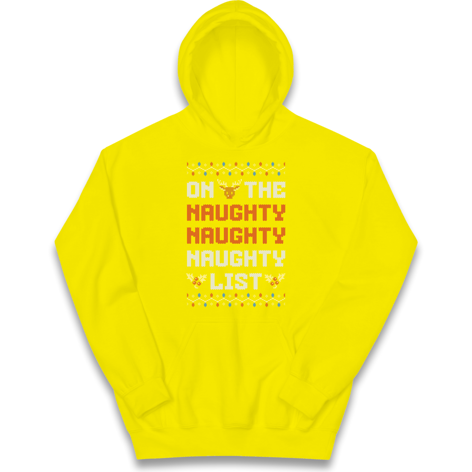 On The Naughty Naughty Naughty List Christmas kids hoodie