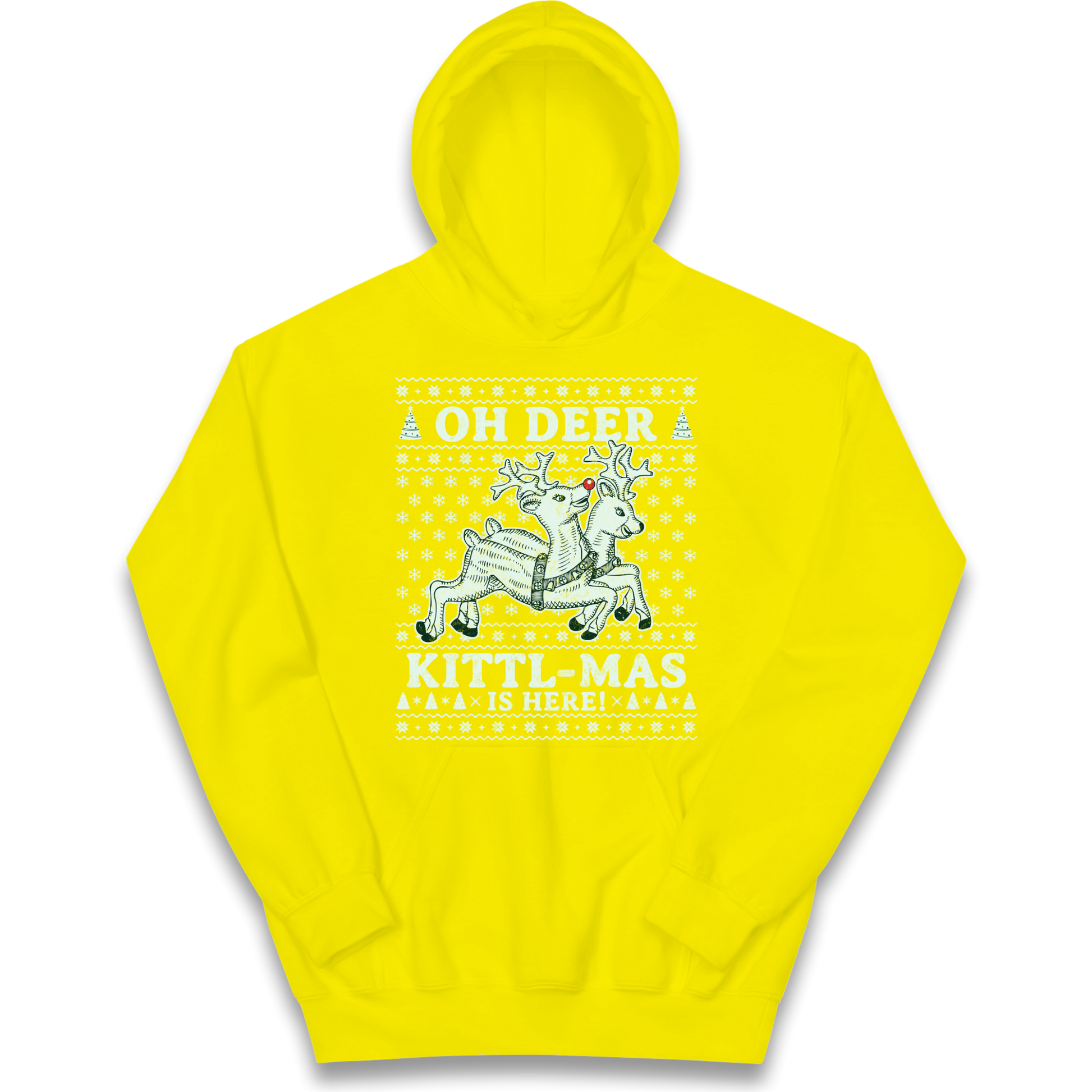 Oh Deer Kittl Mas Is Here Christmas kids hoodie