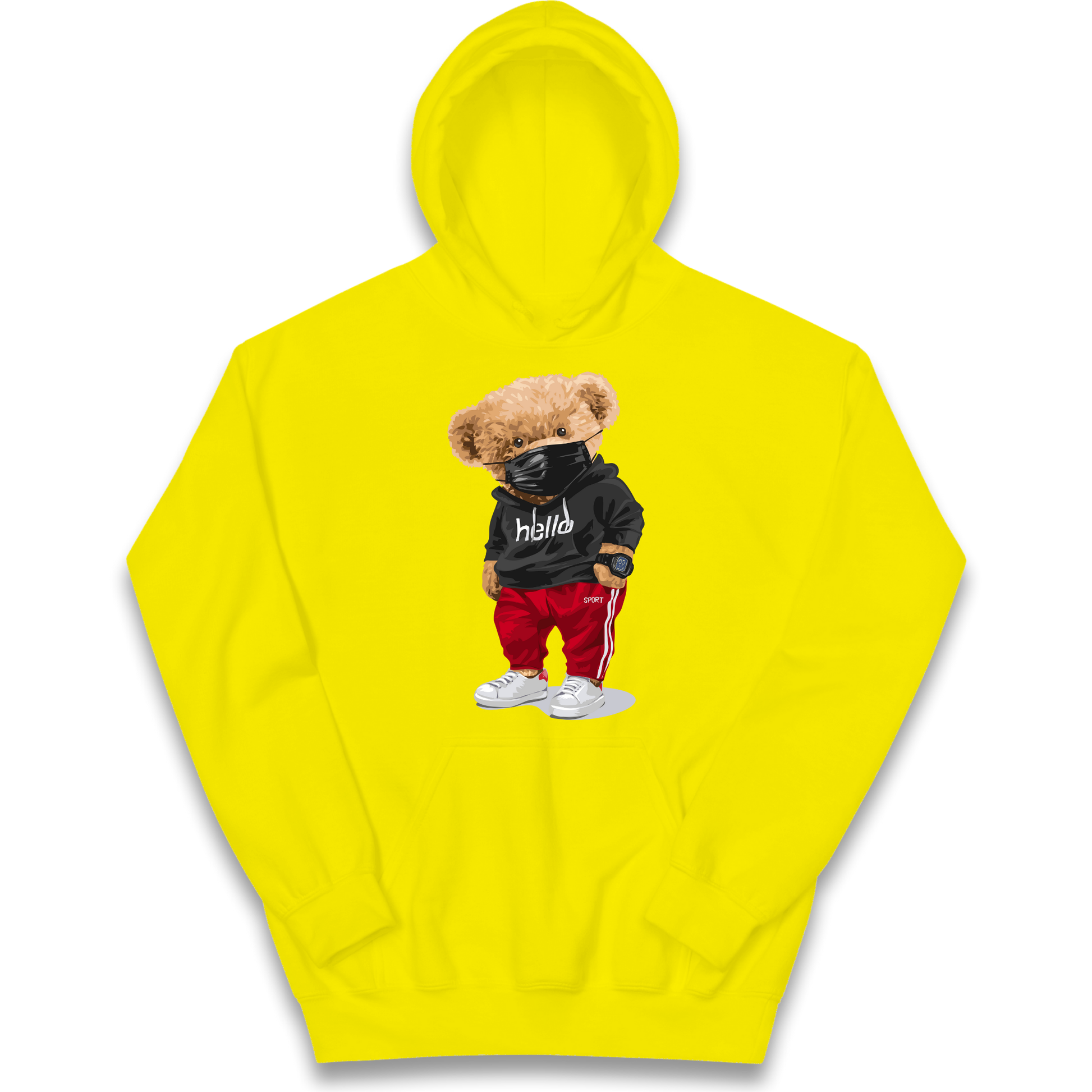 Teddy Bear Hello Streetwear kids hoodie