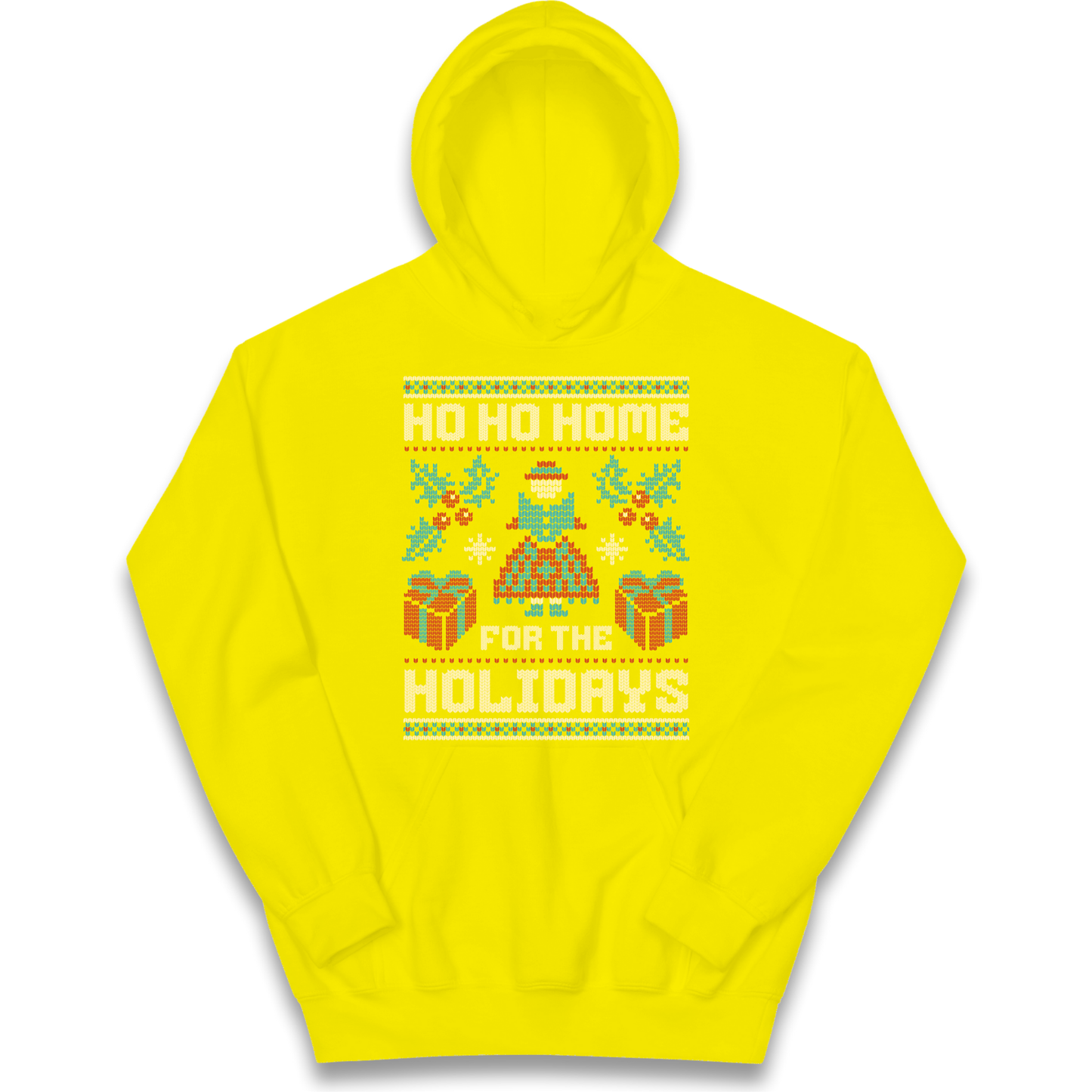 HO HO Home For the Holidays Christmas kids hoodie