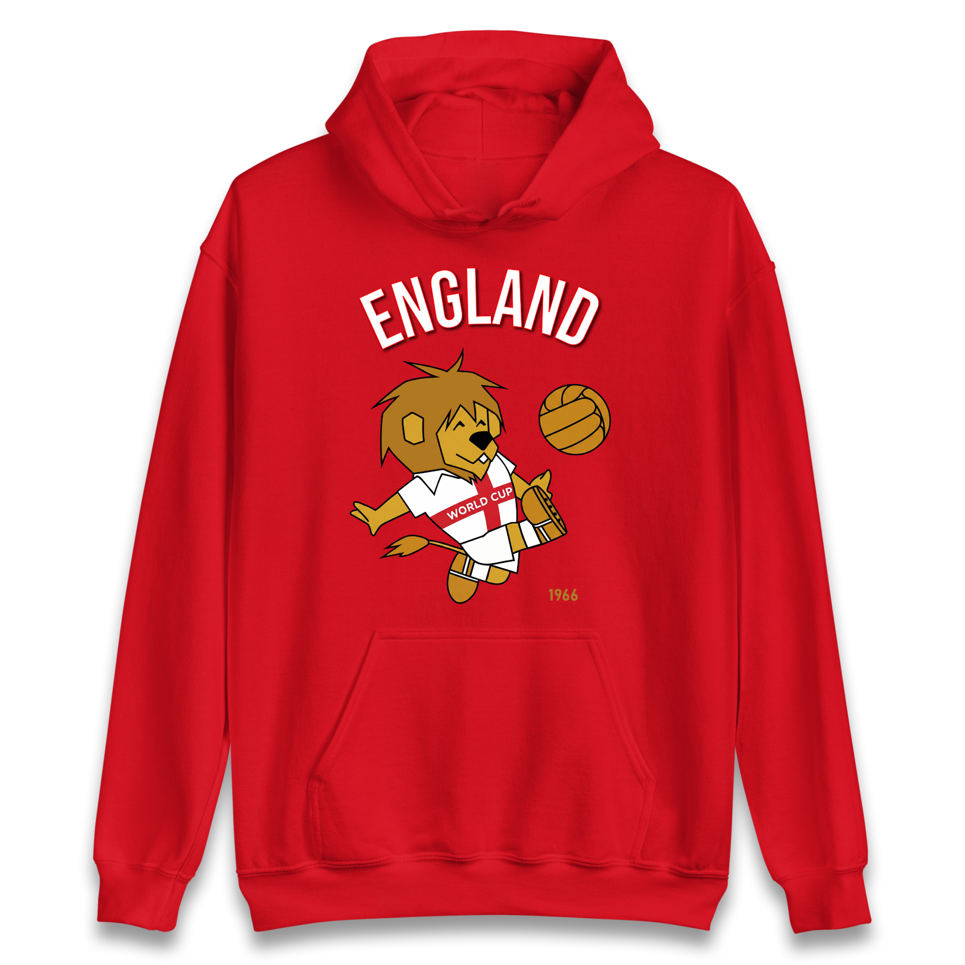 England World Cup Willie 1966 Football Hoodie