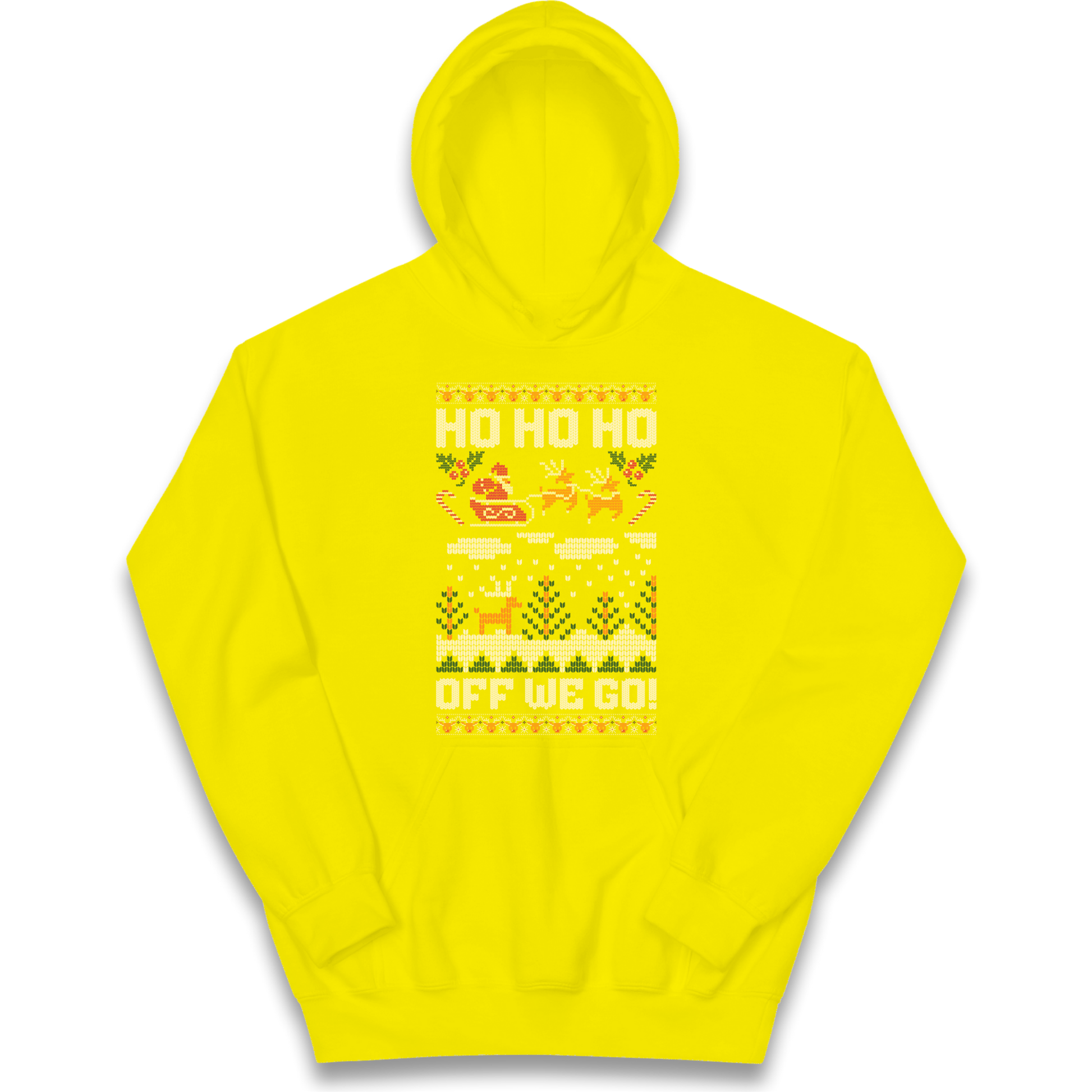 Have Yourself a HO HO HO Off we Go Christmas kids hoodie