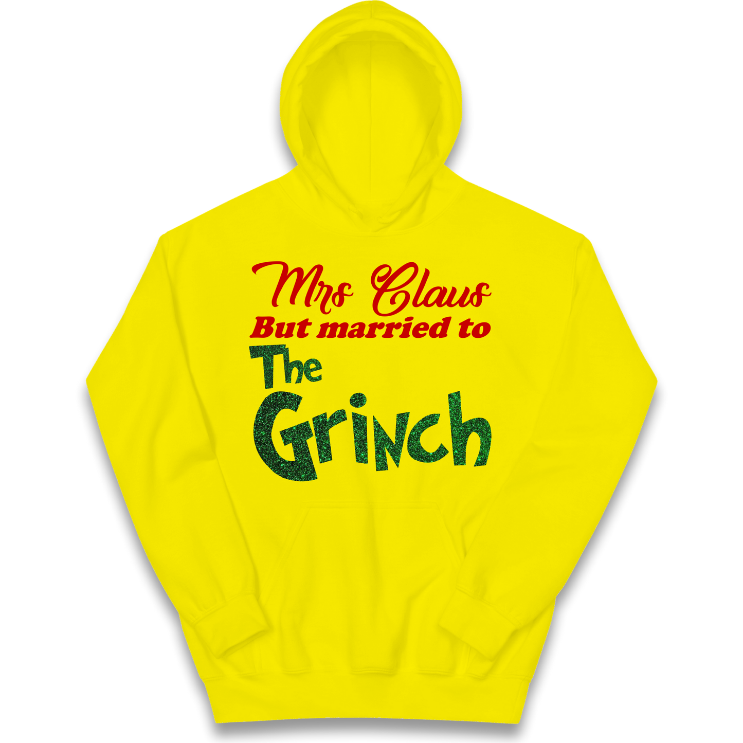 Mrs Claus But Married To The Grinch Christmas kids hoodie