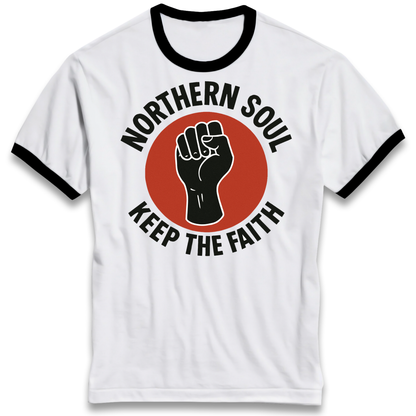 Northern Soul Keep The Faith Ringer T Shirt