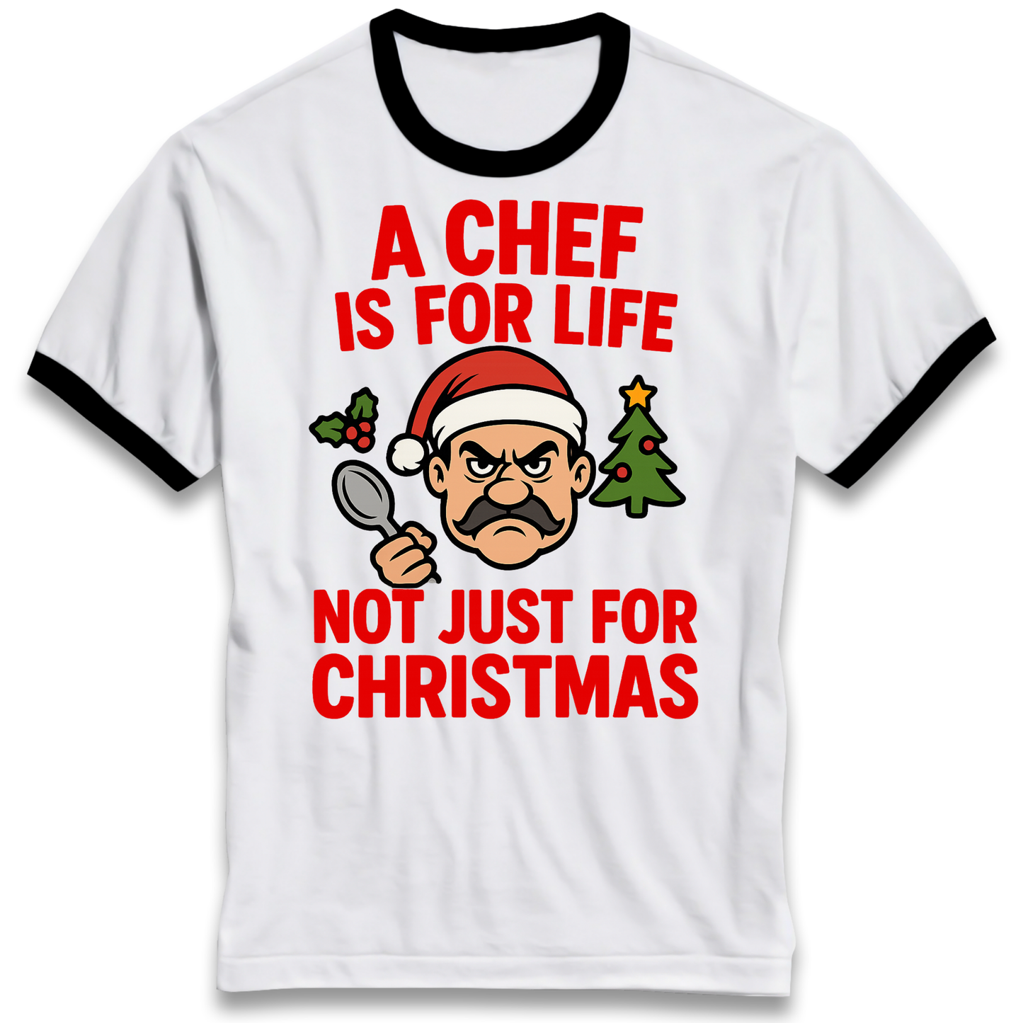 Chef Christmas Ringer T Shirt