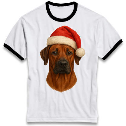 Rhodesian Ridgeback Christmas Ringer T Shirt