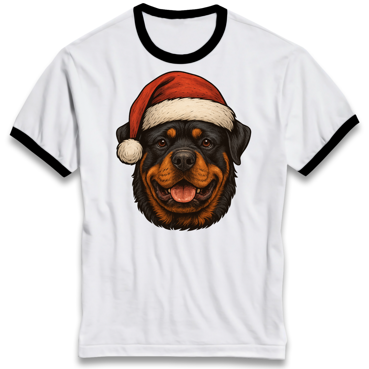 Rottweiler Christmas Ringer T Shirt