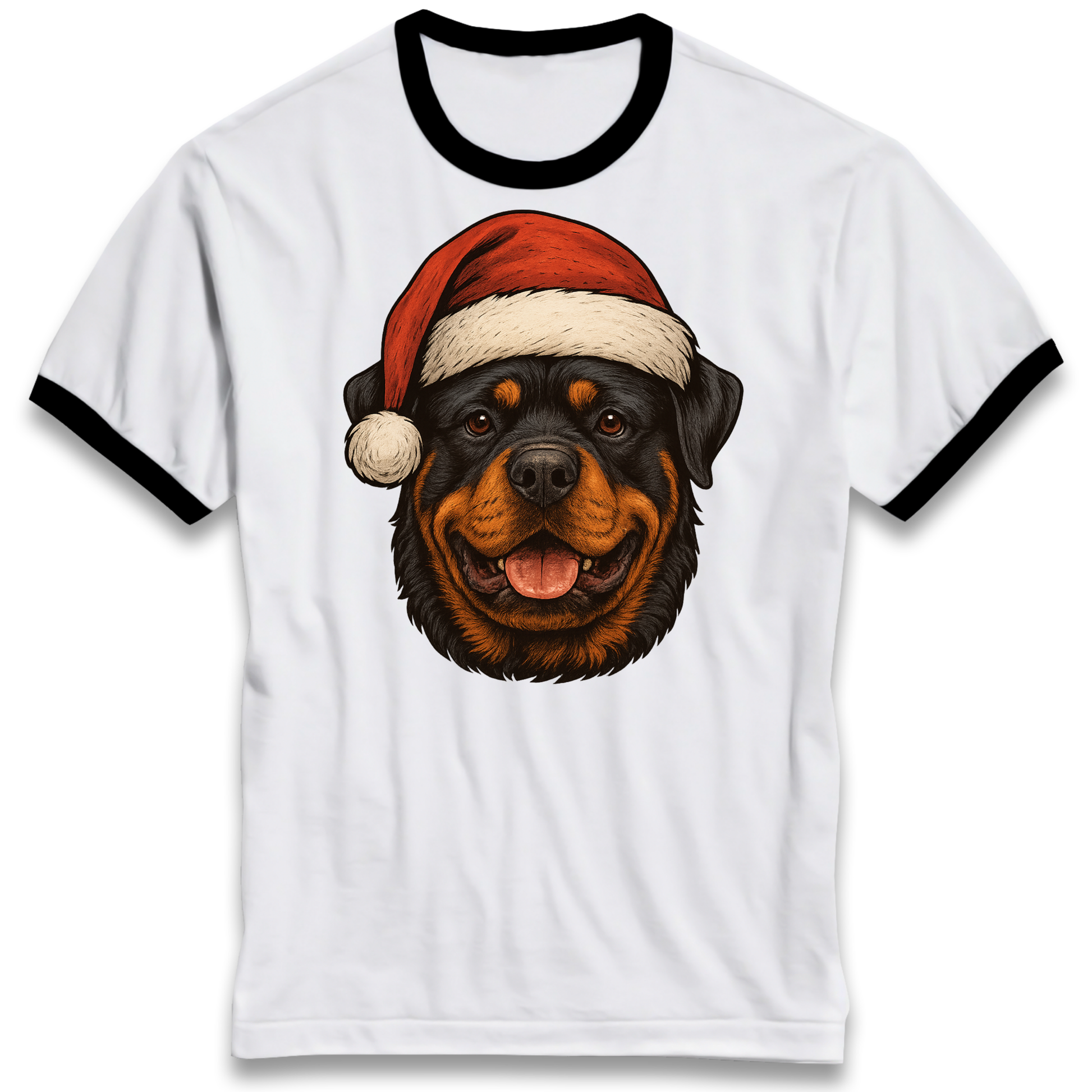 Rottweiler Christmas Ringer T Shirt