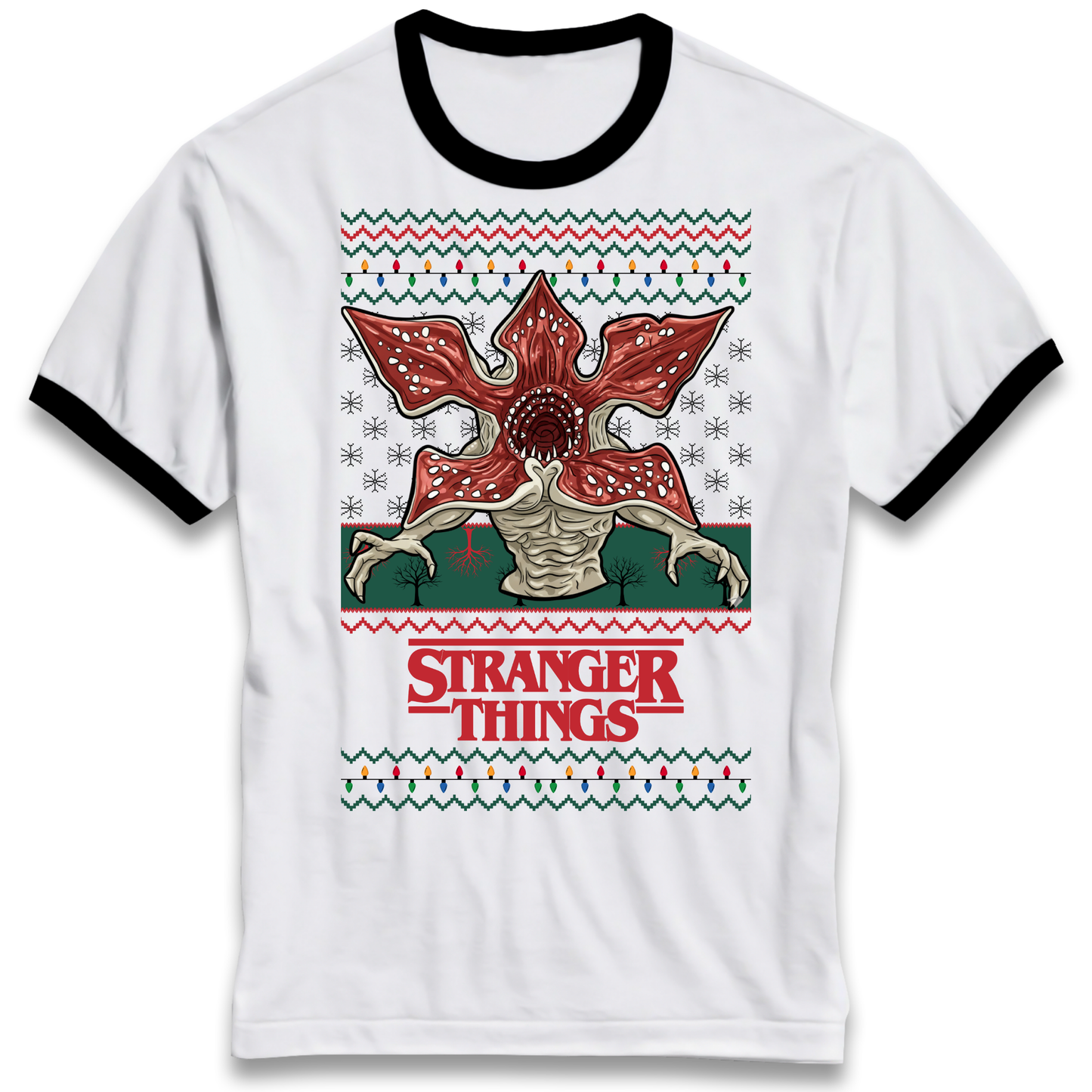 Demogorgon Christmas Ringer T Shirt