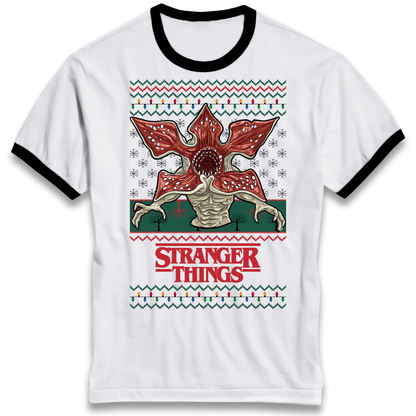 Demogorgon Christmas Ringer T Shirt