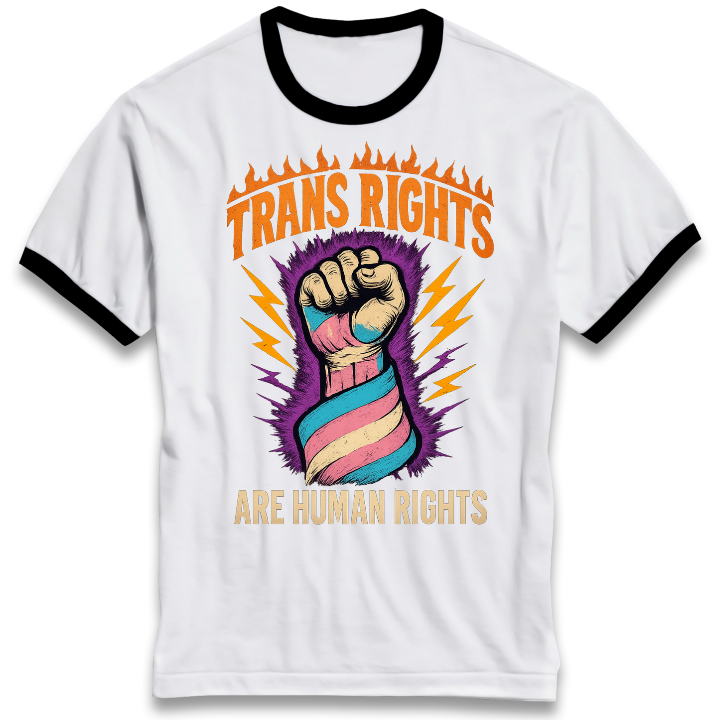 Trans Rights Are Human Rights Ringer T Shirt