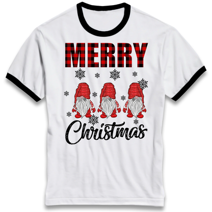 Merry Knomes Christmas Ringer T Shirt
