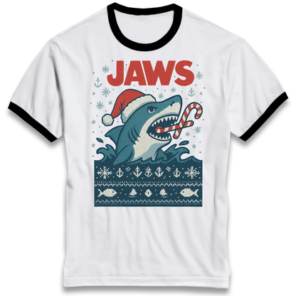 Jaws Christmas Ringer T Shirt