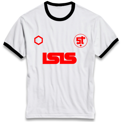 Retro Swindon Town Football Ringer T Shirt