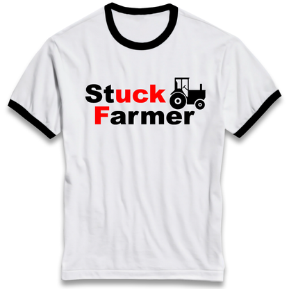 Stuck Farmer Ringer T Shirt