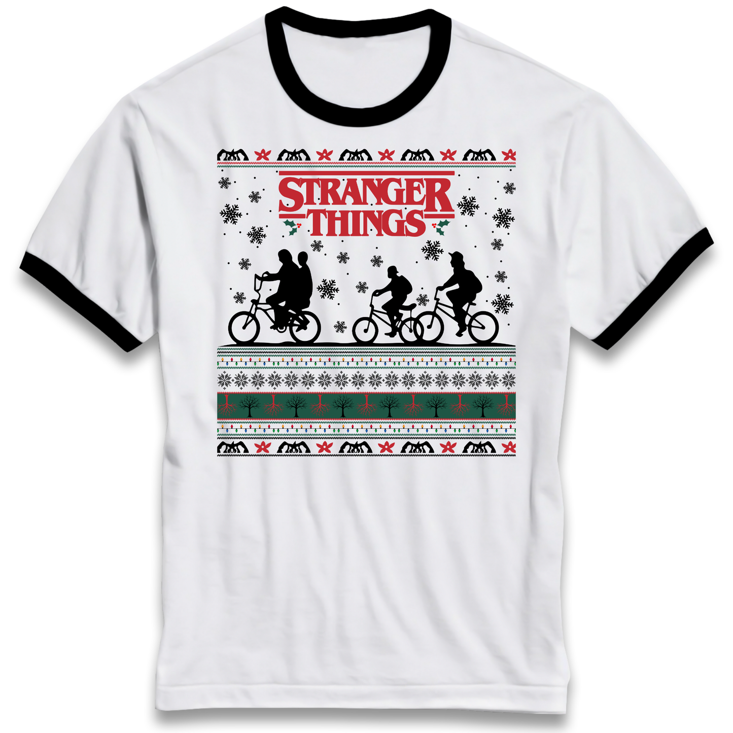 Stranger Things Christmas Ringer T Shirt