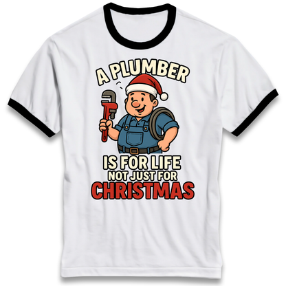 Plumber Christmas Ringer T Shirt