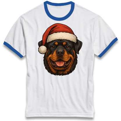 Rottweiler Christmas Ringer T Shirt