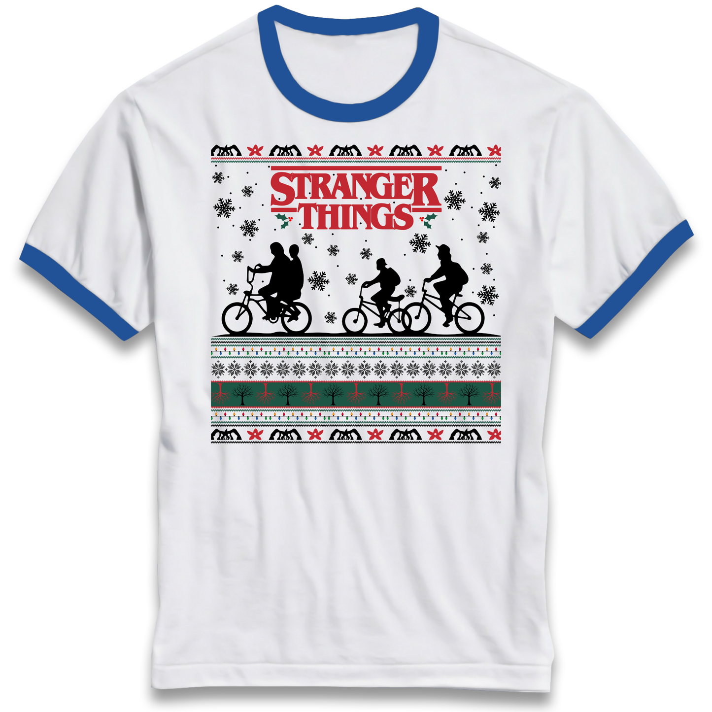 Stranger Things Christmas Ringer T Shirt