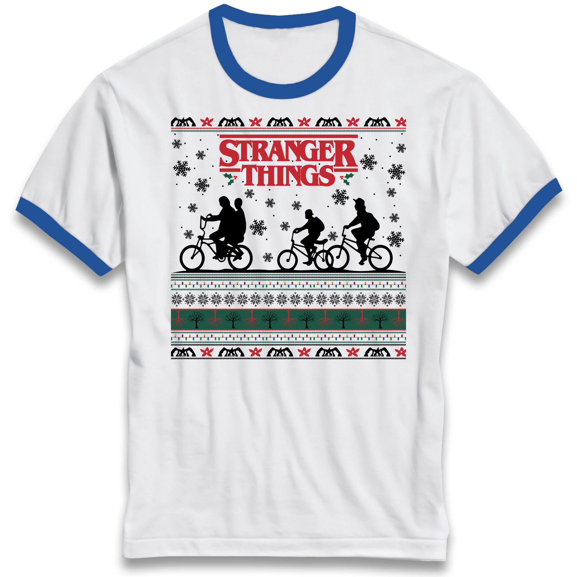 Stranger Things Christmas Ringer T Shirt