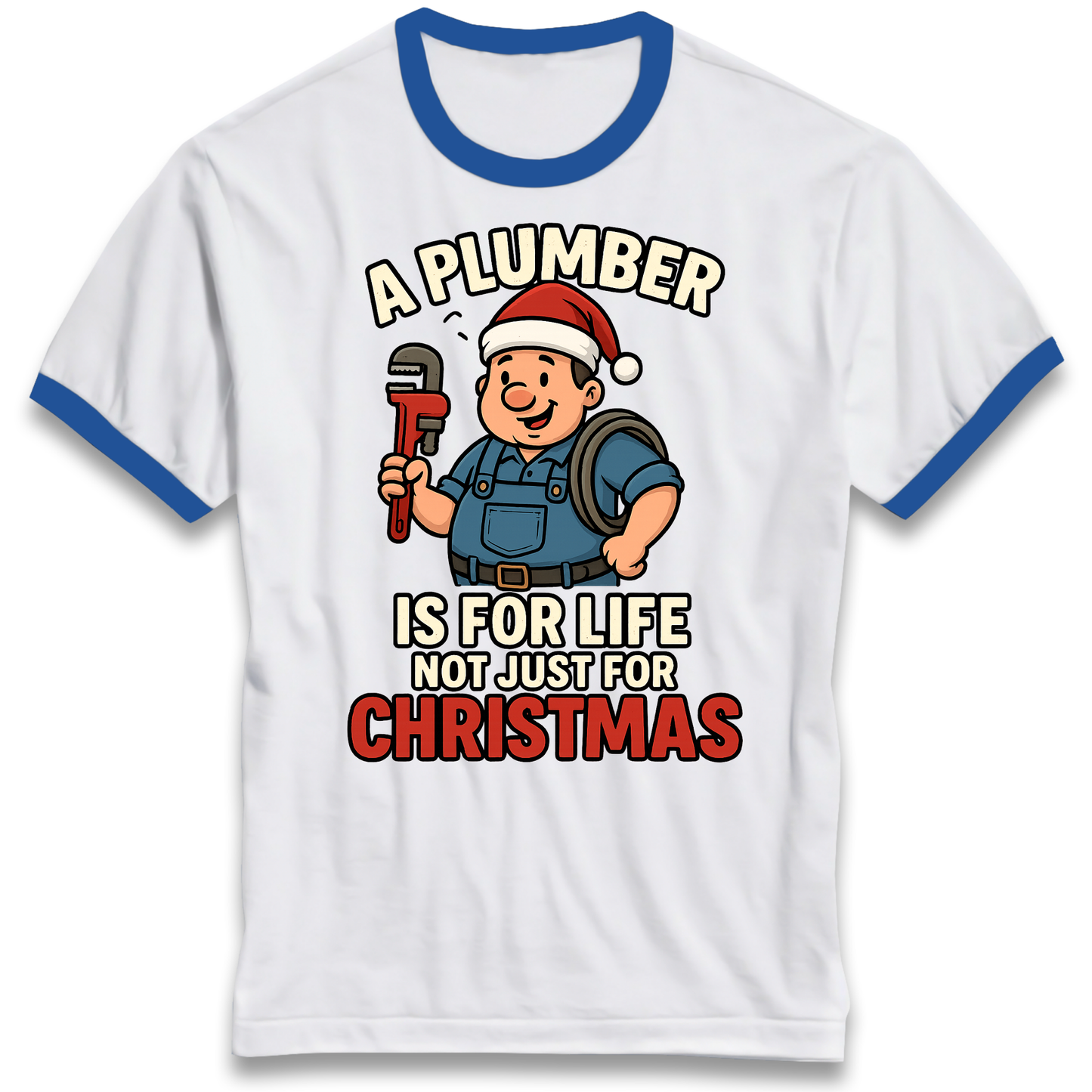 Plumber Christmas Ringer T Shirt