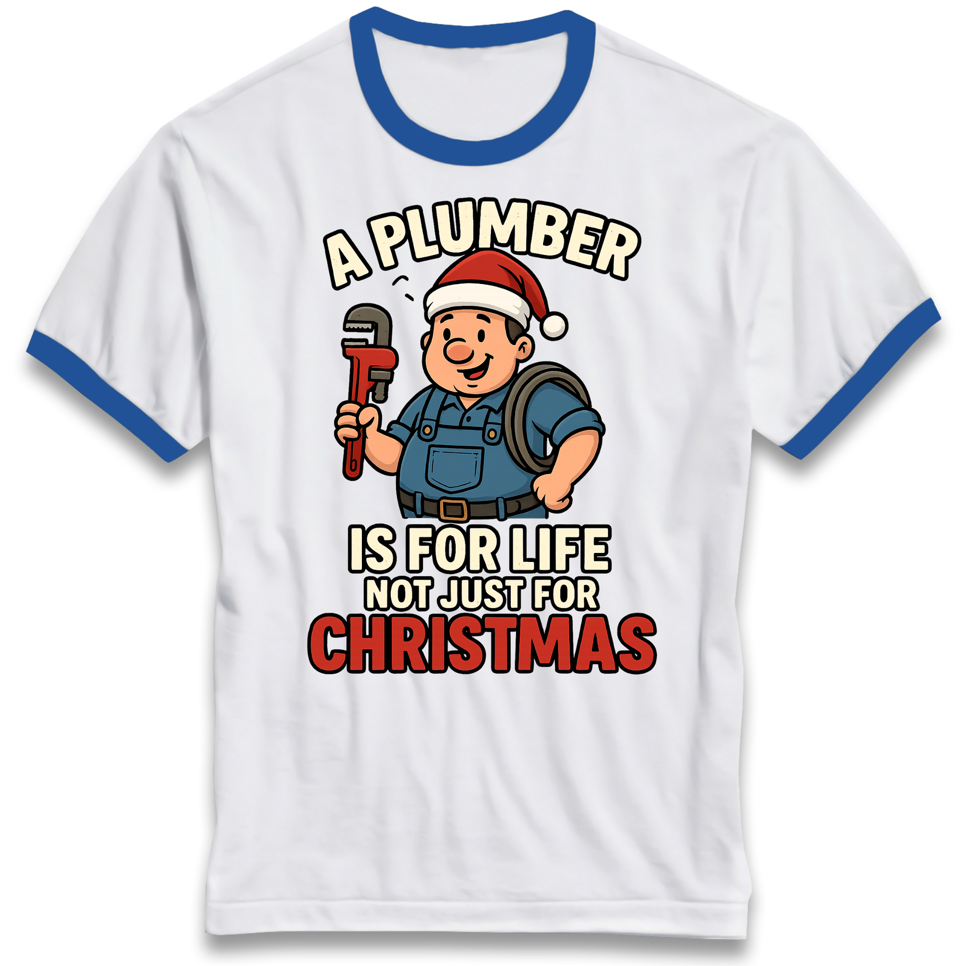 Plumber Christmas Ringer T Shirt