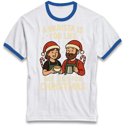 Barista Christmas Ringer T Shirt
