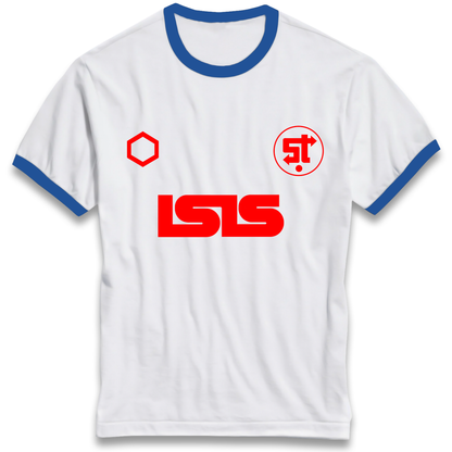 Retro Swindon Town Football Ringer T Shirt