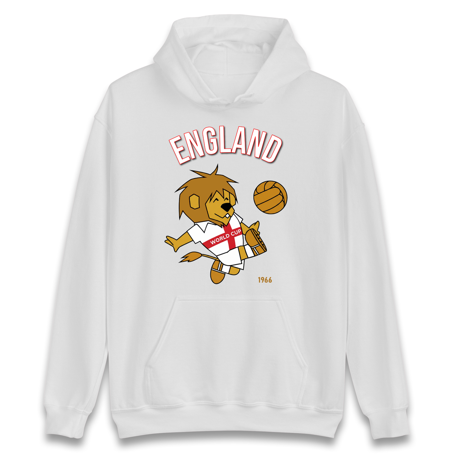 England World Cup Willie 1966 Football Hoodie
