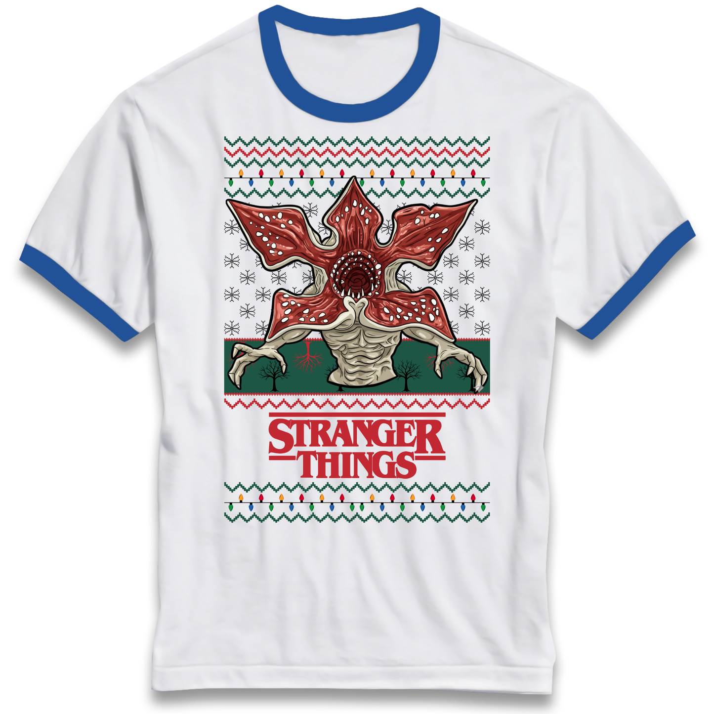 Demogorgon Christmas Ringer T Shirt