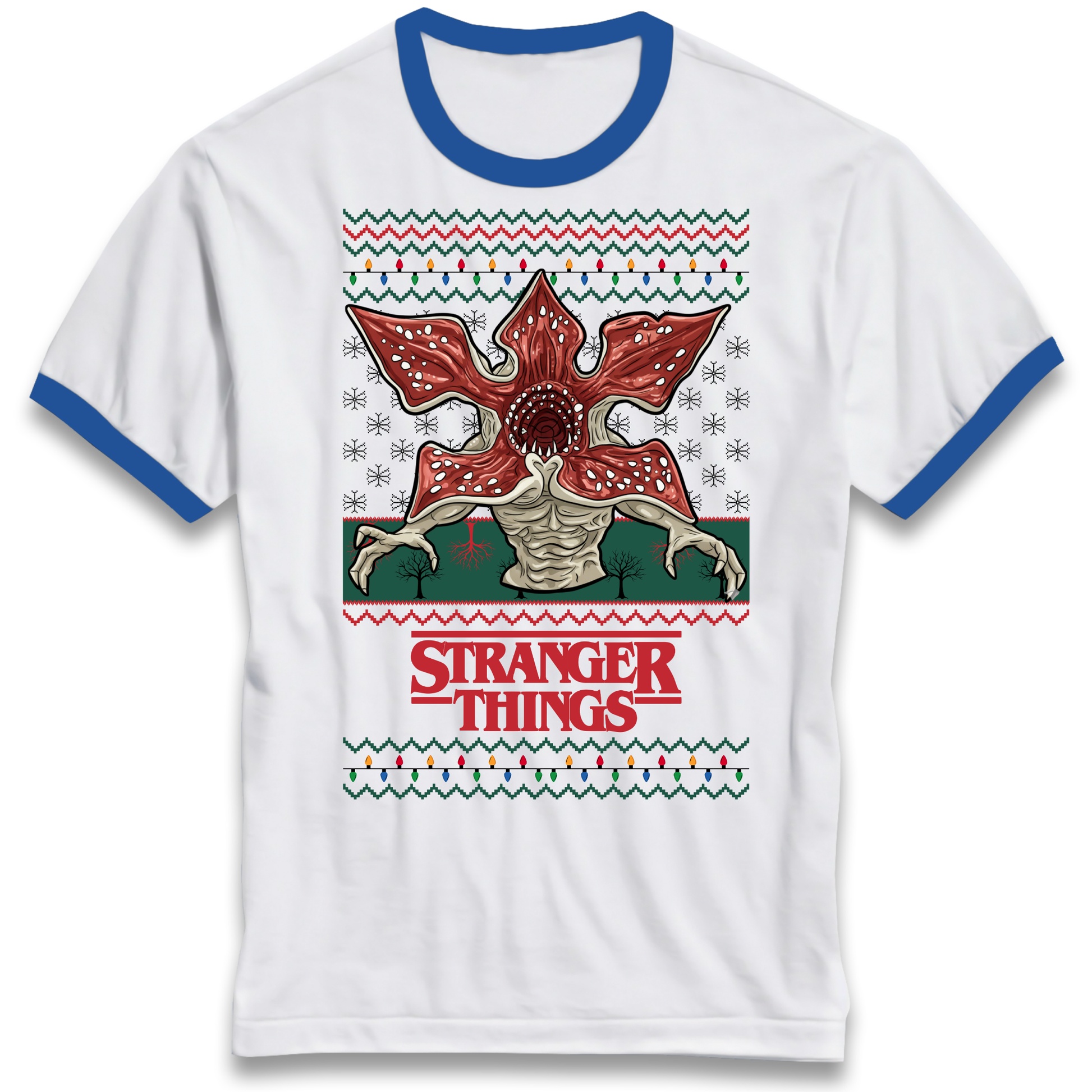 Demogorgon Christmas Ringer T Shirt