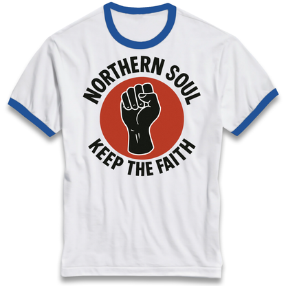 Northern Soul Keep The Faith Ringer T Shirt