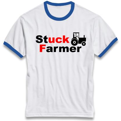 Stuck Farmer Ringer T Shirt