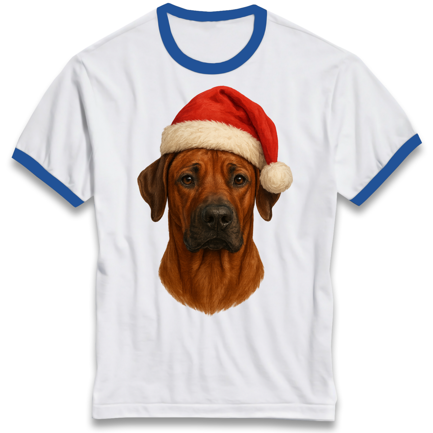 Rhodesian Ridgeback Christmas Ringer T Shirt