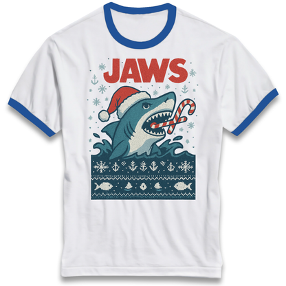 Jaws Christmas Ringer T Shirt
