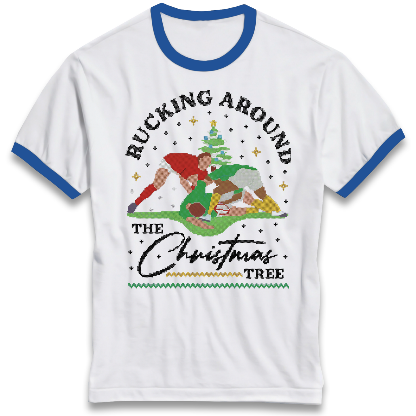 Rugby Christmas Ringer T Shirt