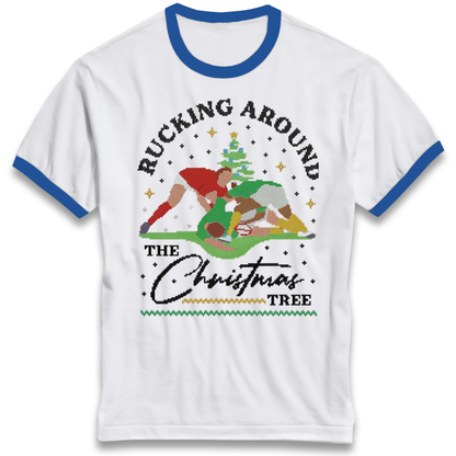 Rugby Christmas Ringer T Shirt