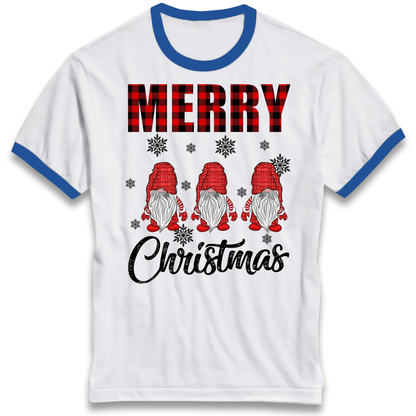Merry Knomes Christmas Ringer T Shirt