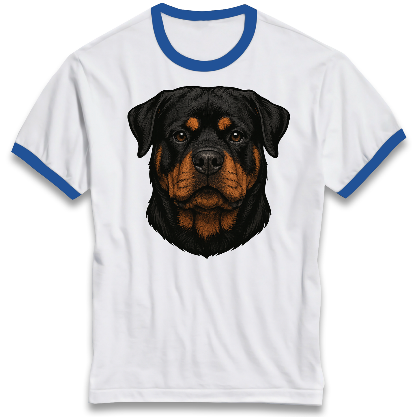 Rottweiler Face Ringer T Shirt