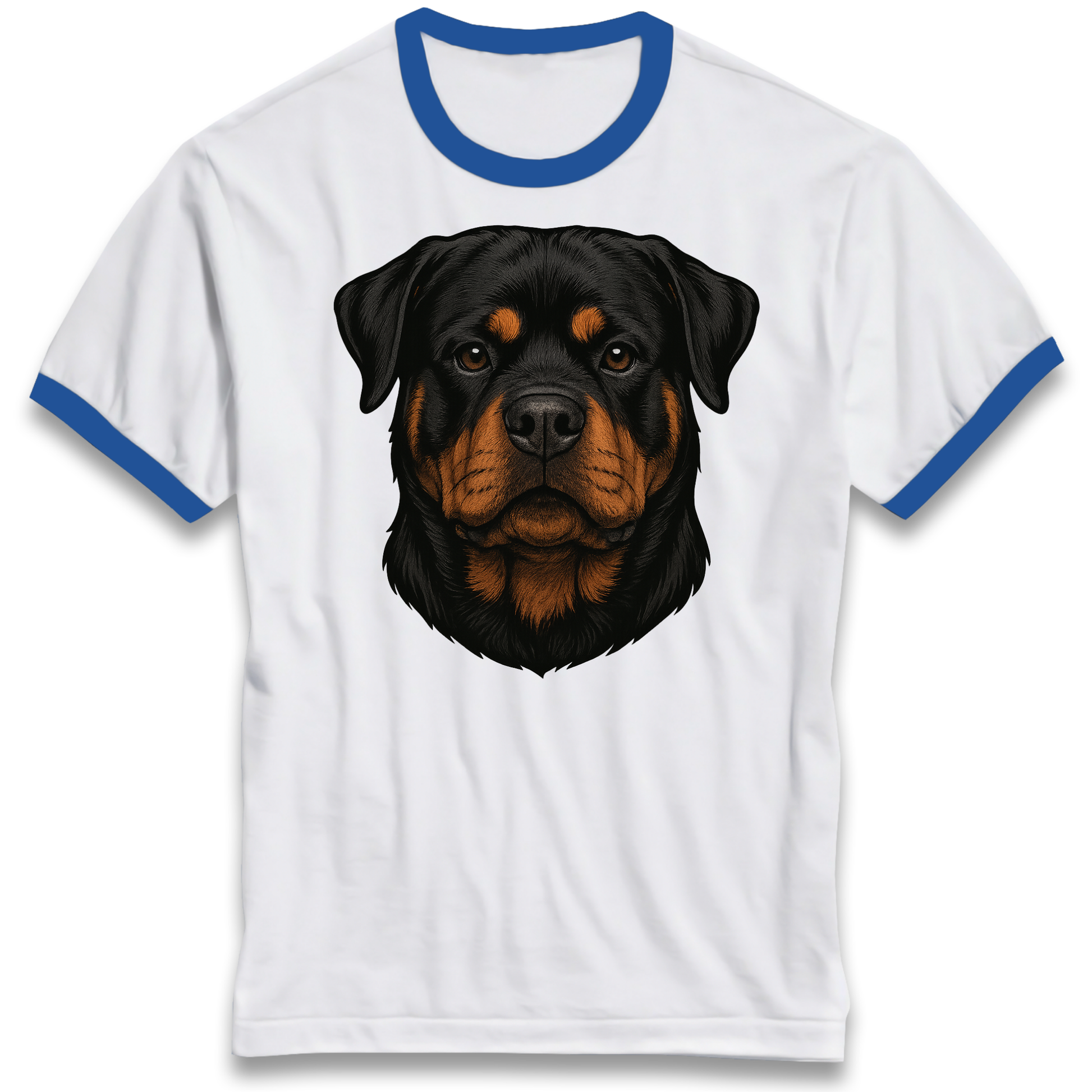 Rottweiler Face Ringer T Shirt
