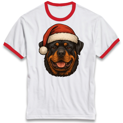 Rottweiler Christmas Ringer T Shirt