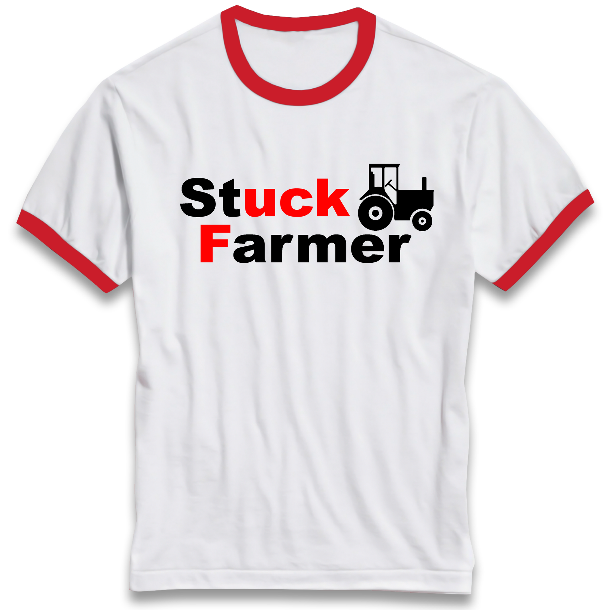 Stuck Farmer Ringer T Shirt