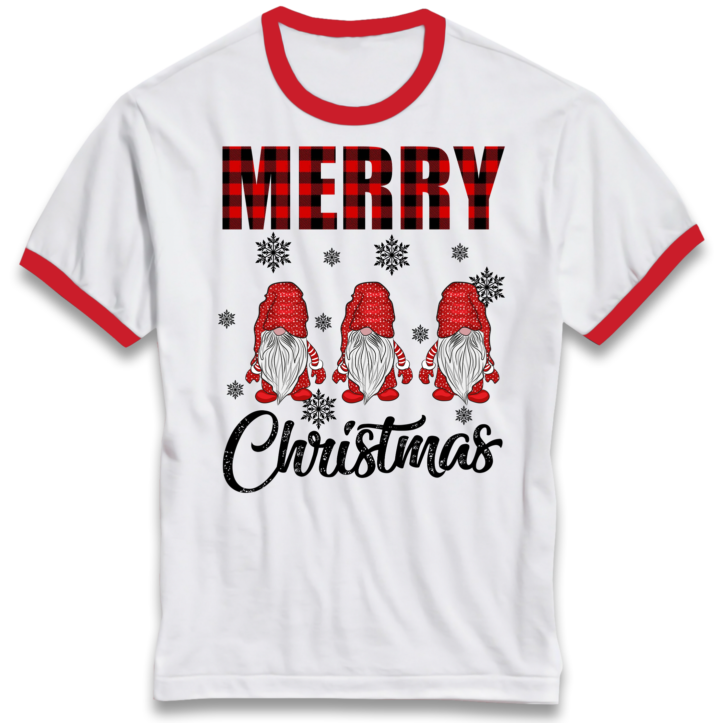 Merry Knomes Christmas Ringer T Shirt