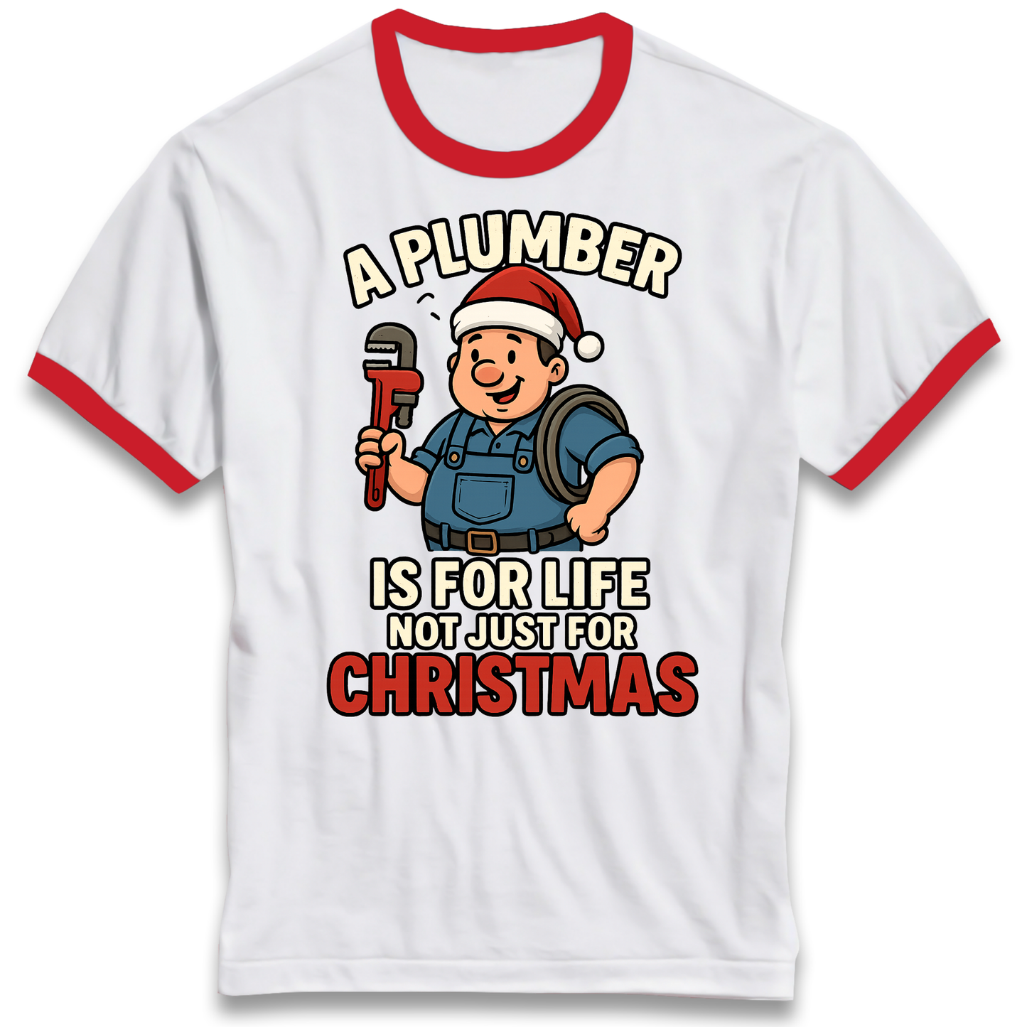 Plumber Christmas Ringer T Shirt
