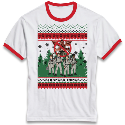 Stranger Things Demogorgon Christmas Ringer T Shirt