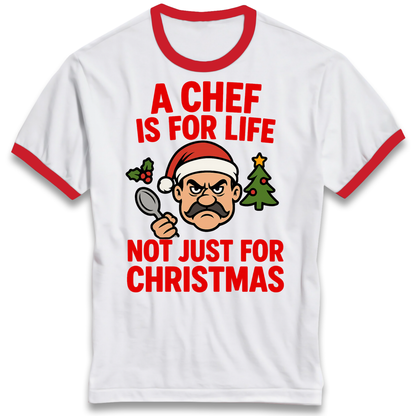 Chef Christmas Ringer T Shirt