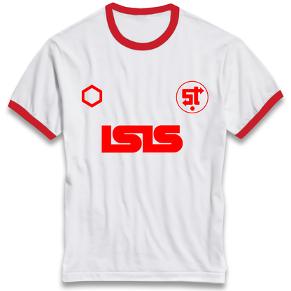 Retro Swindon Town Football Ringer T Shirt