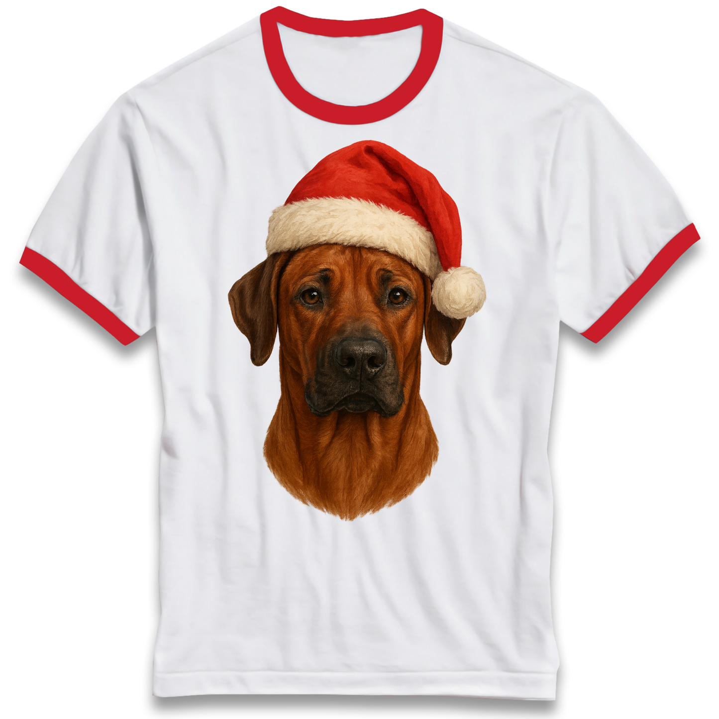 Rhodesian Ridgeback Christmas Ringer T Shirt