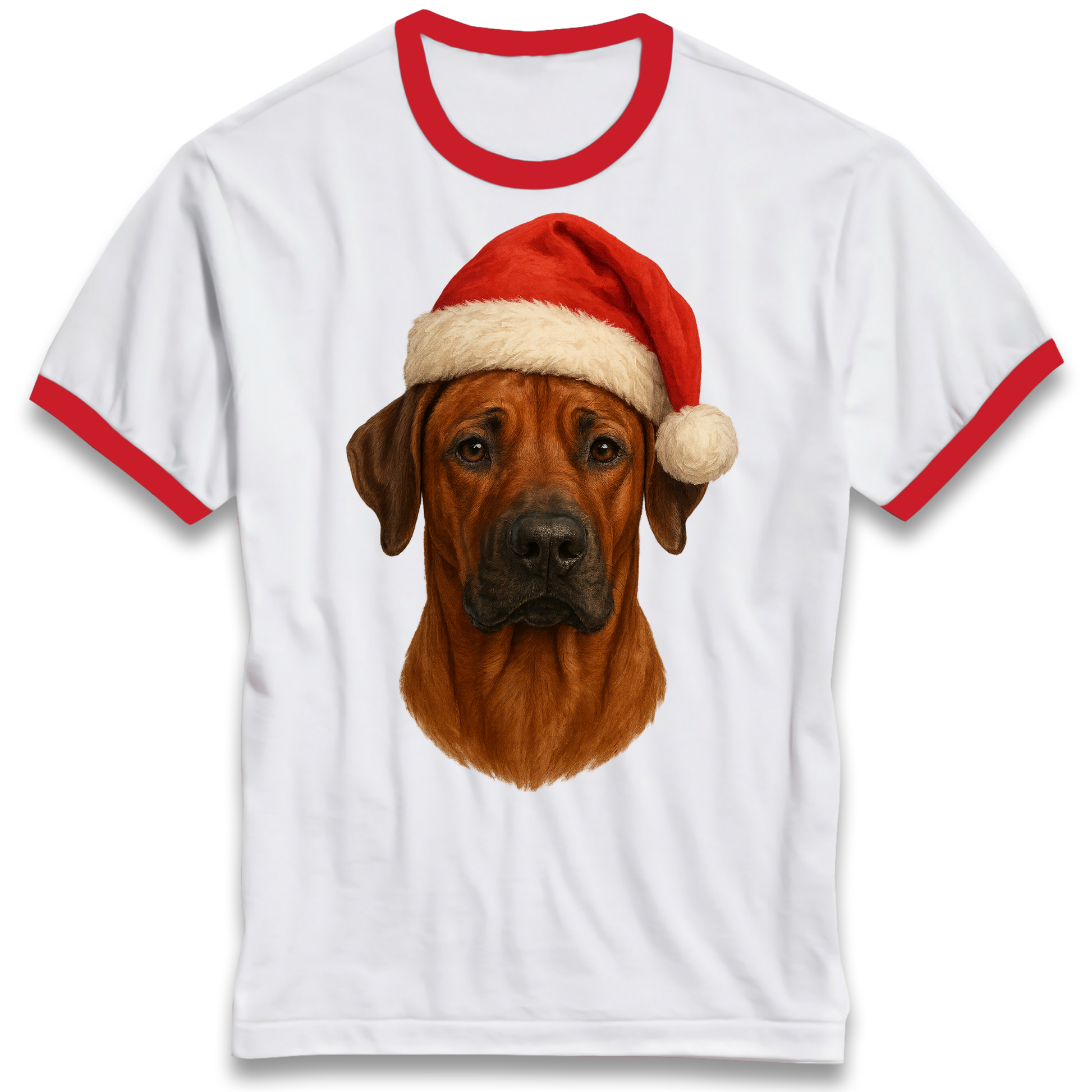 Rhodesian Ridgeback Christmas Ringer T Shirt