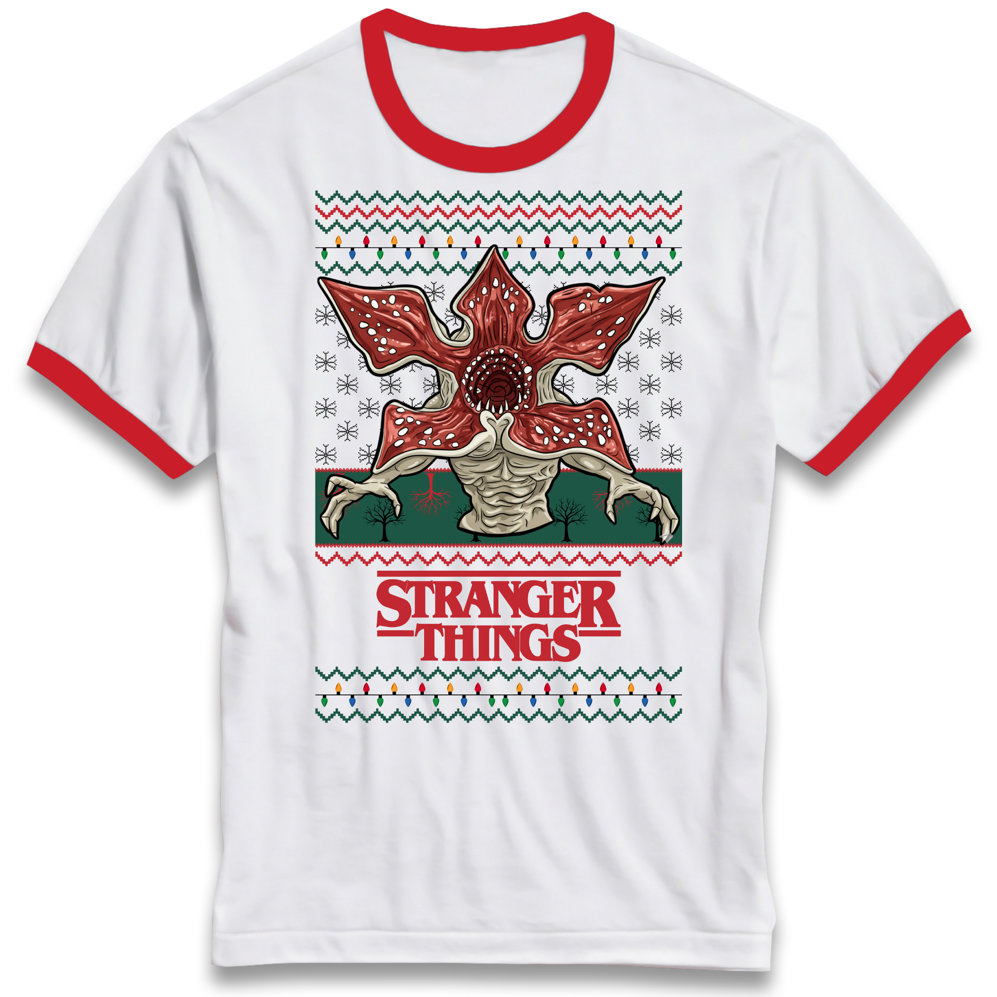 Demogorgon Christmas Ringer T Shirt